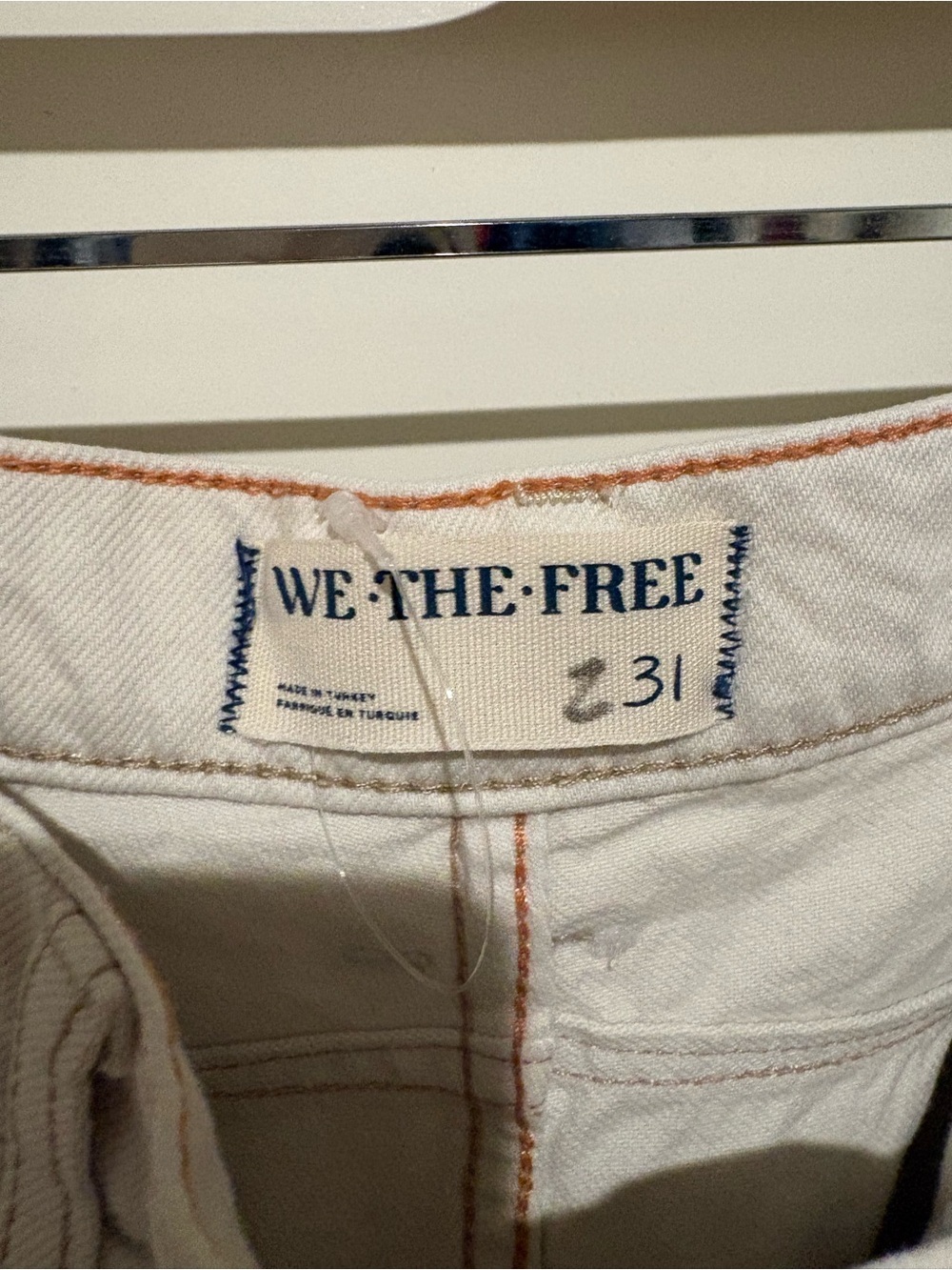 Free People We The Free Good Luck Mid-Rise Barrel Jeans 31 Color: Milk NWT - Picture 6 of 6